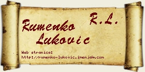 Rumenko Luković vizit kartica